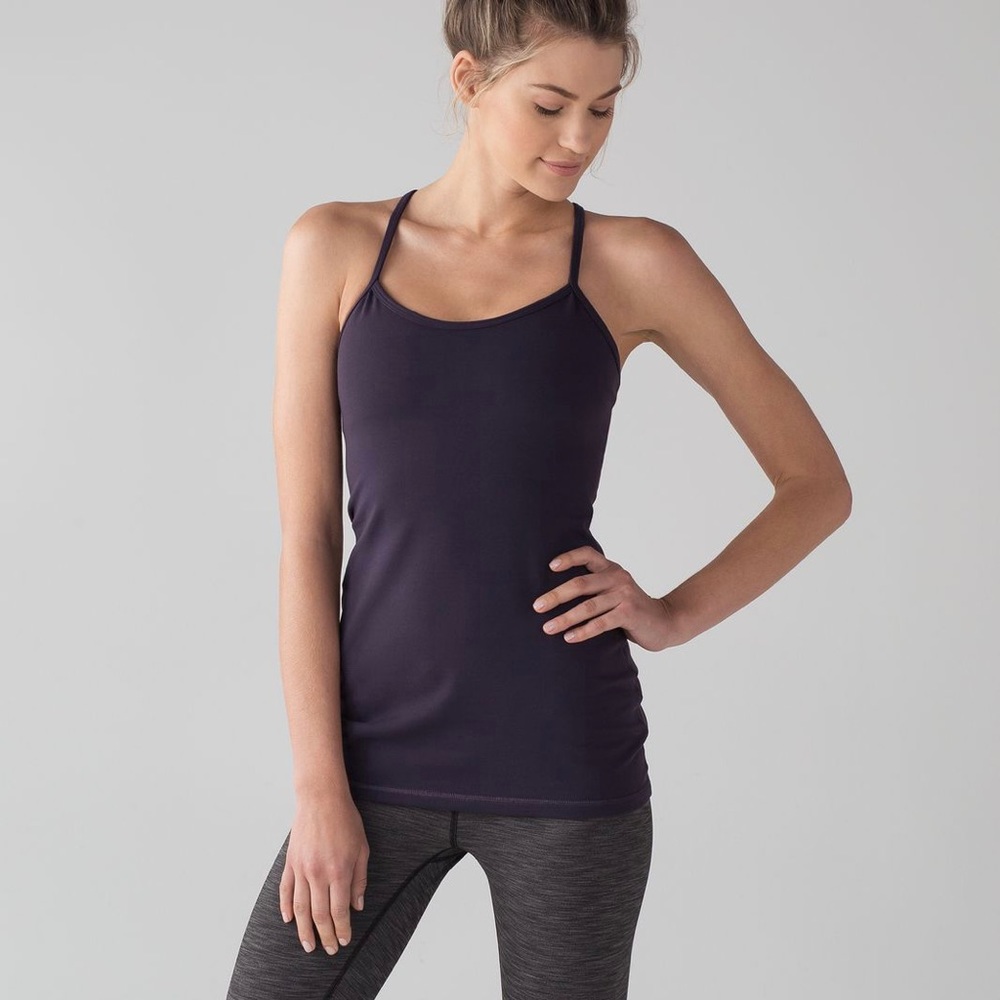 Lululemon Power Y Tank Black Grape Size 6